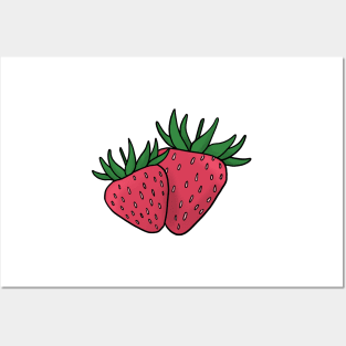 Stawberry hand drawn fruits summer Posters and Art